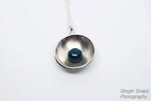 Load image into Gallery viewer, Sterling silver gray pearl pendant
