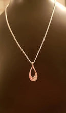 Load image into Gallery viewer, Cubic zirconia open tear pendant
