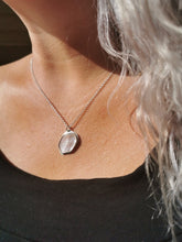 Load image into Gallery viewer, Handmade silver set clam shell necklace
