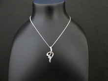 Load image into Gallery viewer, Silver Cubic Zirconia Twist Necklace
